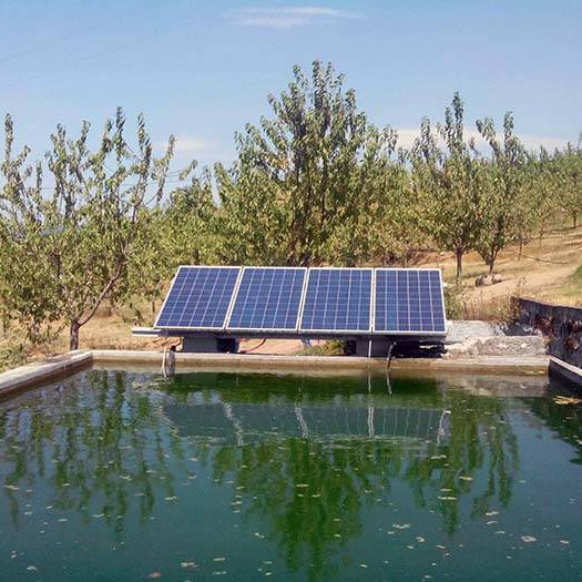 Bombeo fotovoltaico para riego con energias renovables: solar directo, elolica, turbina, acumuladores